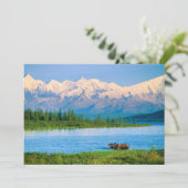Eland in Wonder Lake Bedankkaart (Staand voorkant)