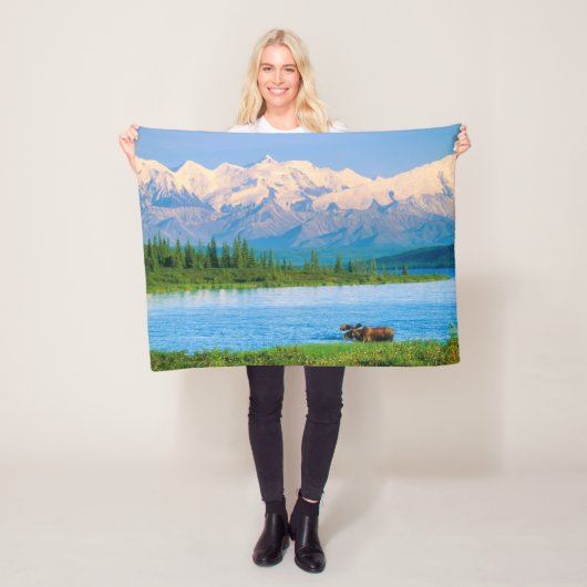 Eland in Wonder Lake Fleece Deken (In situ)