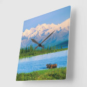 Eland in Wonder Lake Vierkante Klok (Hoek)