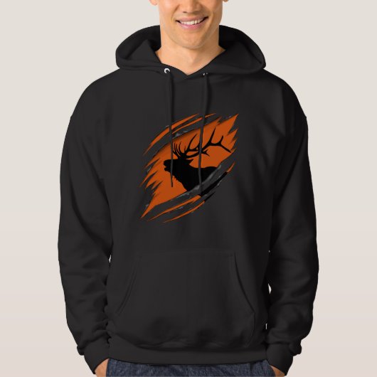 Eland jagen  hoodie (Voorkant)