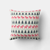 Eland & Kerstbomen Rustieke Landelijke Stijl Kussen (Achterkant)