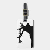Eland Kop Silhouet Bagagelabel (Voorkant verticaal)
