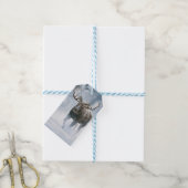 Eland loopt door boreale sneeuw cadeaulabel (Met Touw)