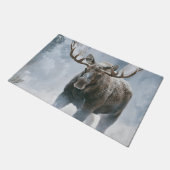 Eland loopt door boreale sneeuw deurmat (Schuin)