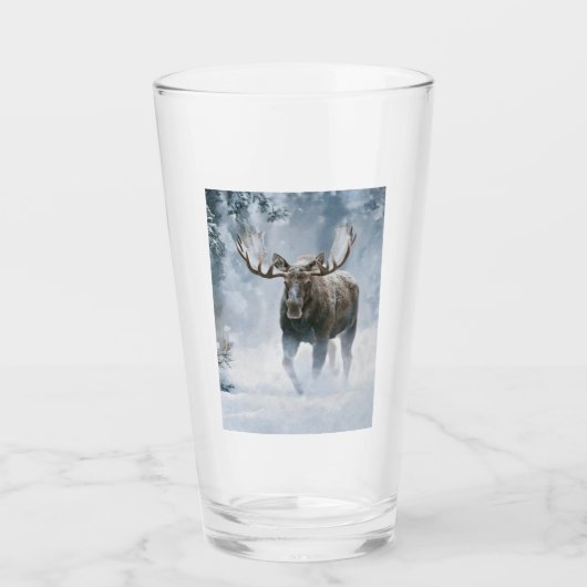 Eland loopt door boreale sneeuw glas (Voorkant)