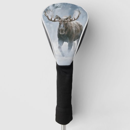 Eland loopt door boreale sneeuw golfheadcover (Voorkant)
