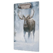 Eland loopt door boreale sneeuw klembord (Links)