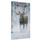 Eland loopt door boreale sneeuw klembord (Rechts)