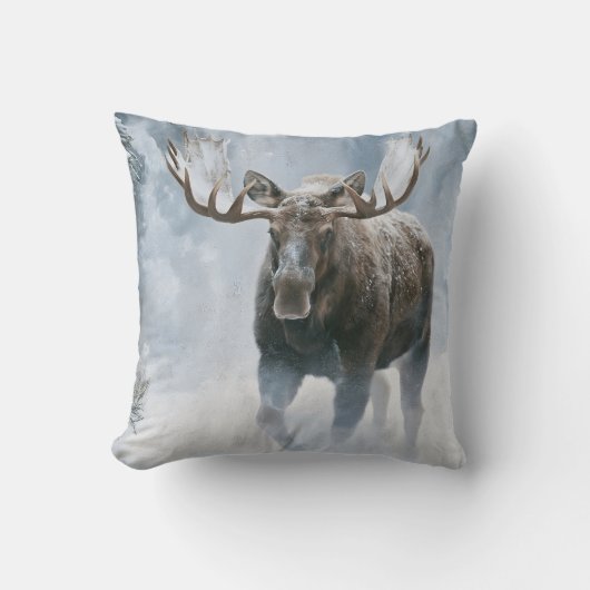 Eland loopt door boreale sneeuw kussen (Voorkant)