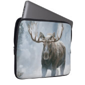 Eland loopt door boreale sneeuw laptop sleeve (Voorkant Rechts)