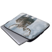 Eland loopt door boreale sneeuw laptop sleeve (Voorkant onderkant)