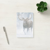 Eland loopt door boreale sneeuw post-it® notes (Kantoor)