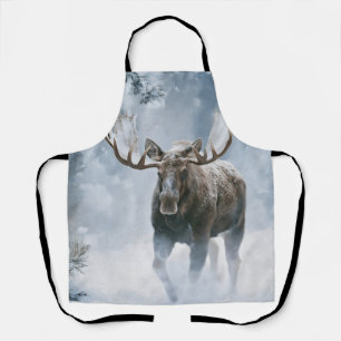 Eland loopt door boreale sneeuw schort