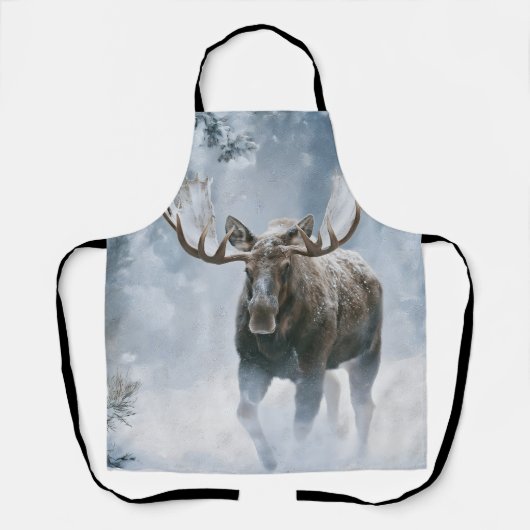 Eland loopt door boreale sneeuw schort (Voorkant)