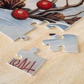 Eland met Gewei Kerstversiering Hoed Legpuzzel (Zijkant)
