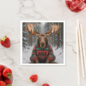 Eland met lelijke kersttrui servet (Insitu)