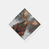 Eland met lelijke kersttrui servet (Hoek)