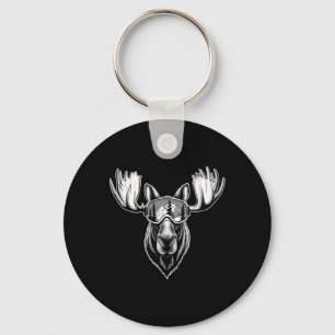 Eland Met Skibril Skiën Snowboarden Winter  Sleutelhanger