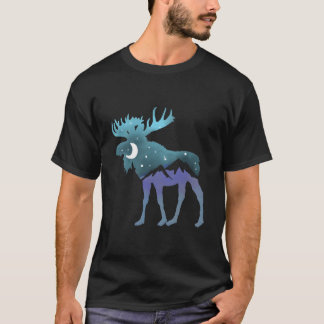 Eland Nachthemel Maan Sterren T-shirt