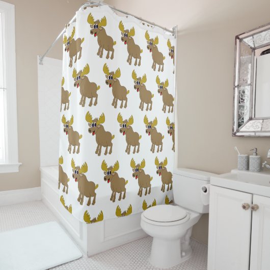 Eland ontwerp douchegordijn (In situ)
