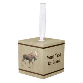 Eland op oud papier decoratie (Voorkant hoekig)
