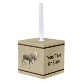 Eland op oud papier decoratie (Achter hoekig)