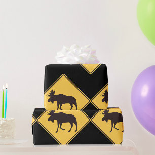 Eland Overstekend Wegbord Natuurveiligheid Cadeaupapier