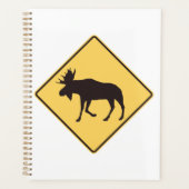 Eland Overstekend Wegbord Natuurveiligheid Planner (Voorkant)