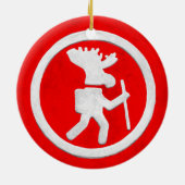 Eland Pad Marker Keramisch Ornament (Achterkant)