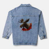 Eland Rode Esdoornbladeren Denim Jacket (Achterkant)