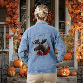 Eland Rode Esdoornbladeren Denim Jacket