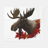 Eland Rode Esdoornbladeren Fleece Deken (Voorkant (Horizontaal))