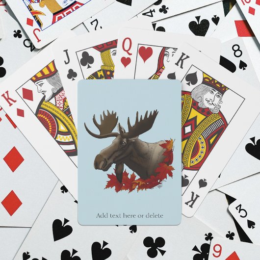 Eland Rode Esdoornbladeren  Pokerkaarten