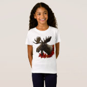 Eland Rode Esdoornbladeren T-shirt (Voorkant volledig)