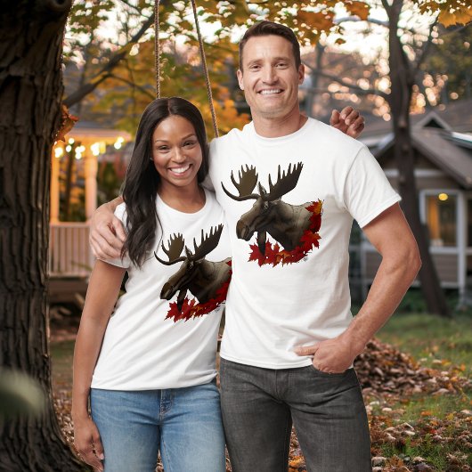 Eland Rode Esdoornbladeren T-shirt