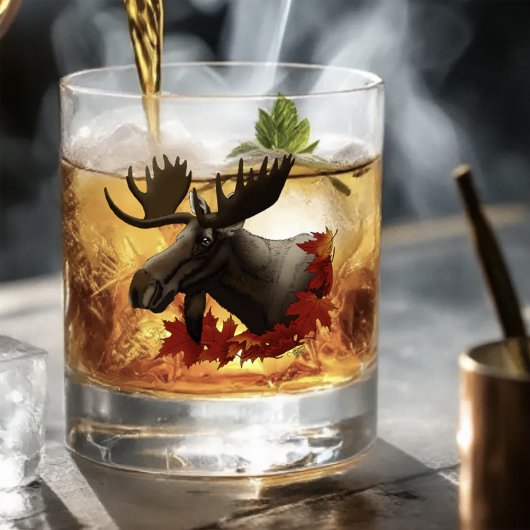 Eland Rode Esdoornbladeren Whisky Glas
