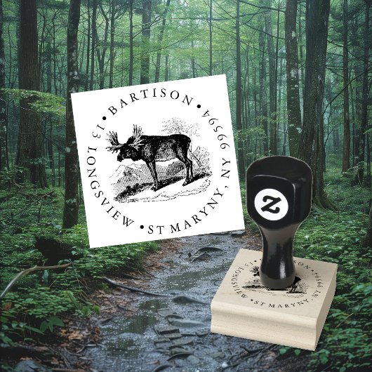 Eland ROND RETOURADRES Rubberstempel