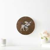 Eland Silhouet Ronde Klok (Huis)