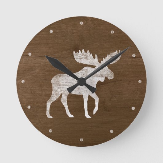 Eland Silhouet Ronde Klok (Voorkant)
