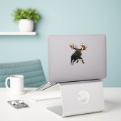 Eland-uitknipsticker Sticker (Laptop op bureau)
