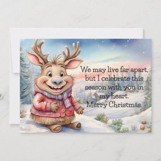 eland ver uit elkaar feestdagenkaart (Voorkant)