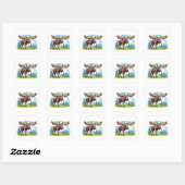 Eland Vierkante Sticker (Vel)
