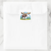 Eland Vierkante Sticker (Tas)