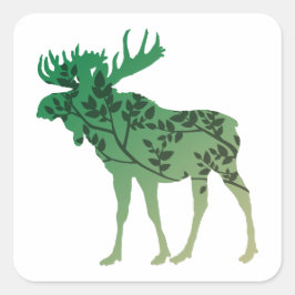 elandboom vierkante sticker
