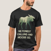 Elandbos roept grappig ontwerp t-shirt (Voorkant)