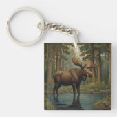 elanden boho bos groen sleutelhanger (voorkant)