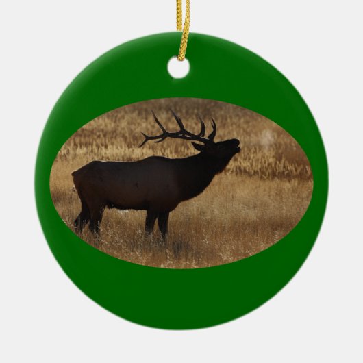 elanden en stoom keramisch ornament (Voorkant)