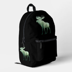 Elandherten En Bos Natuur Bedrukte Rugzak