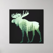 Elandherten En Bos Natuur Canvas Afdruk (Voorkant)