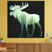 Elandherten En Bos Natuur Canvas Afdruk (Insitu (Woonkamer))